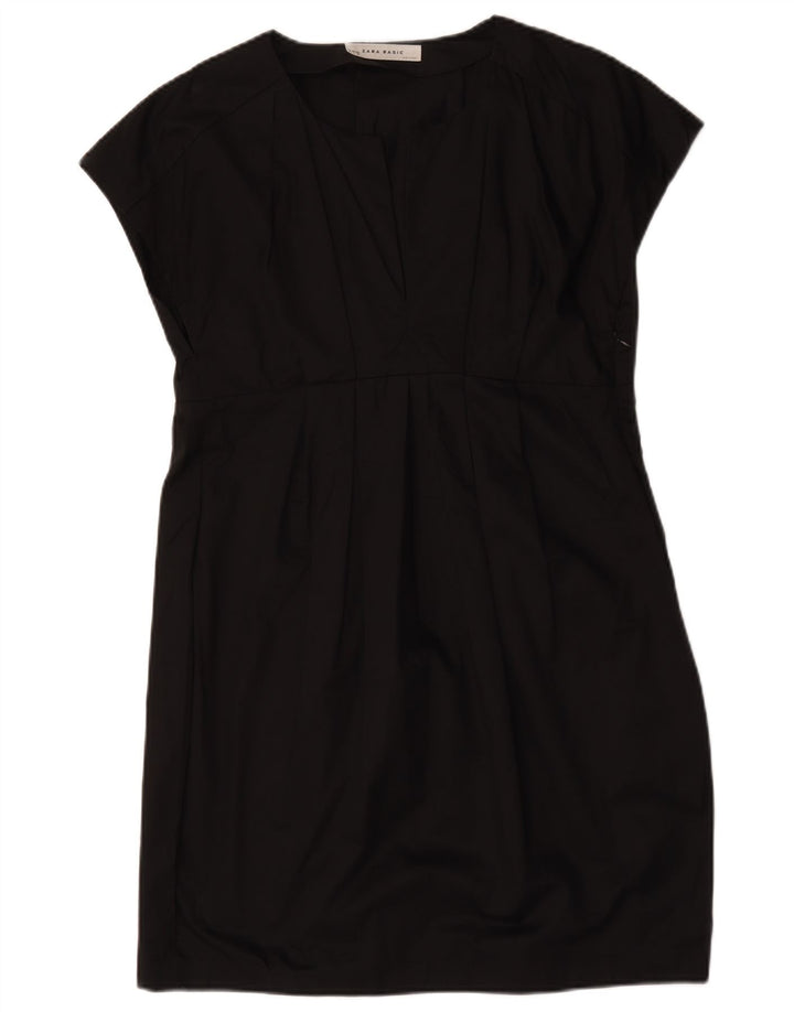 Abito tubino Zara da donna UK 14 grande cotone nero