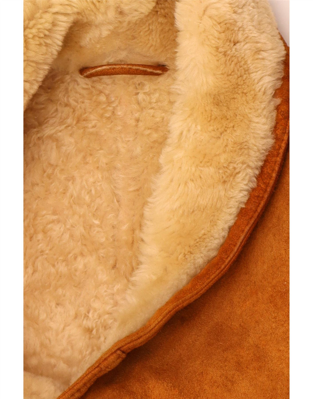 Cappotto da uomo in shearling VINTAGE IT 52 XL in pelle marrone