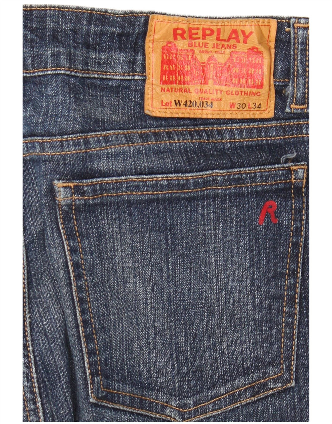 REPLAY Jeans Bootcut da donna W30 L28 cotone blu