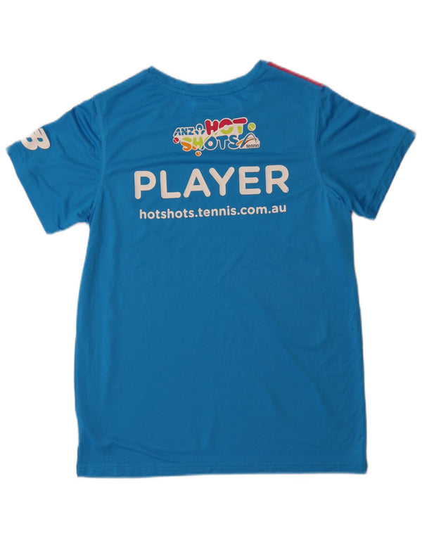 Maglietta grafica per ragazzi New Balance Top 15-16 anni 2XL Blu Colourblock