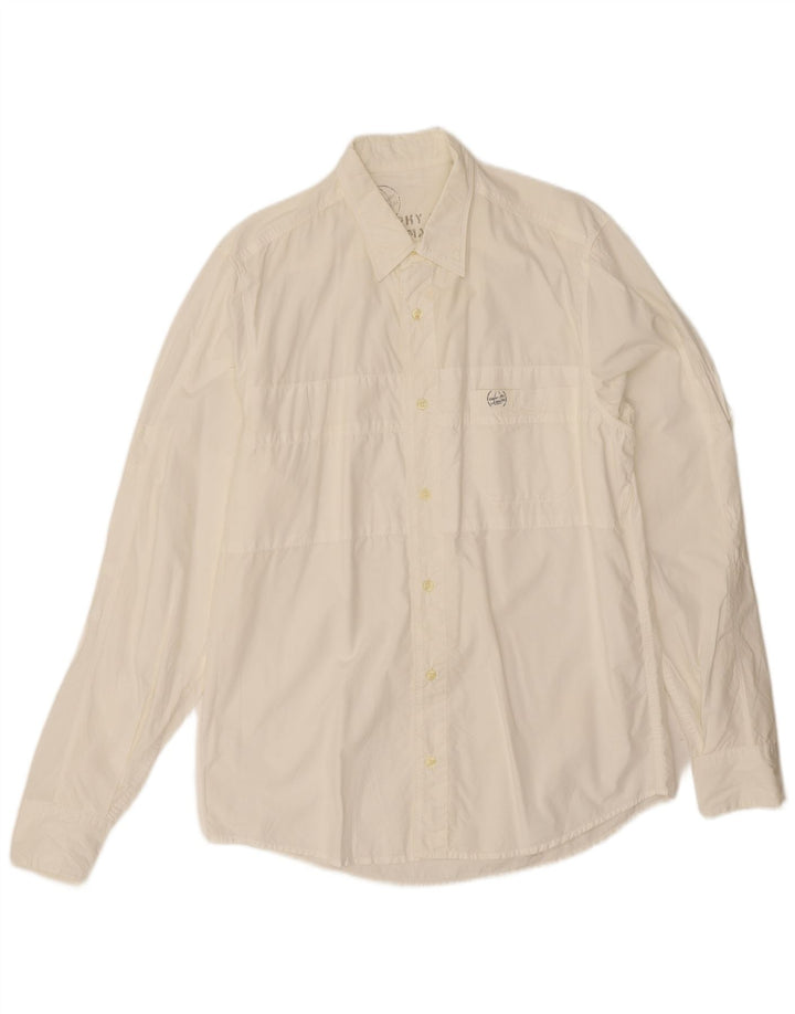Camicia da velaio da uomo Murphy & Nye grande in cotone bianco sporco