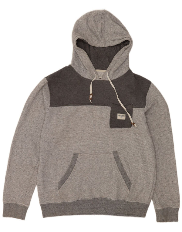 Maglione con cappuccio da uomo Billabong XL in cotone chiazzato grigio
