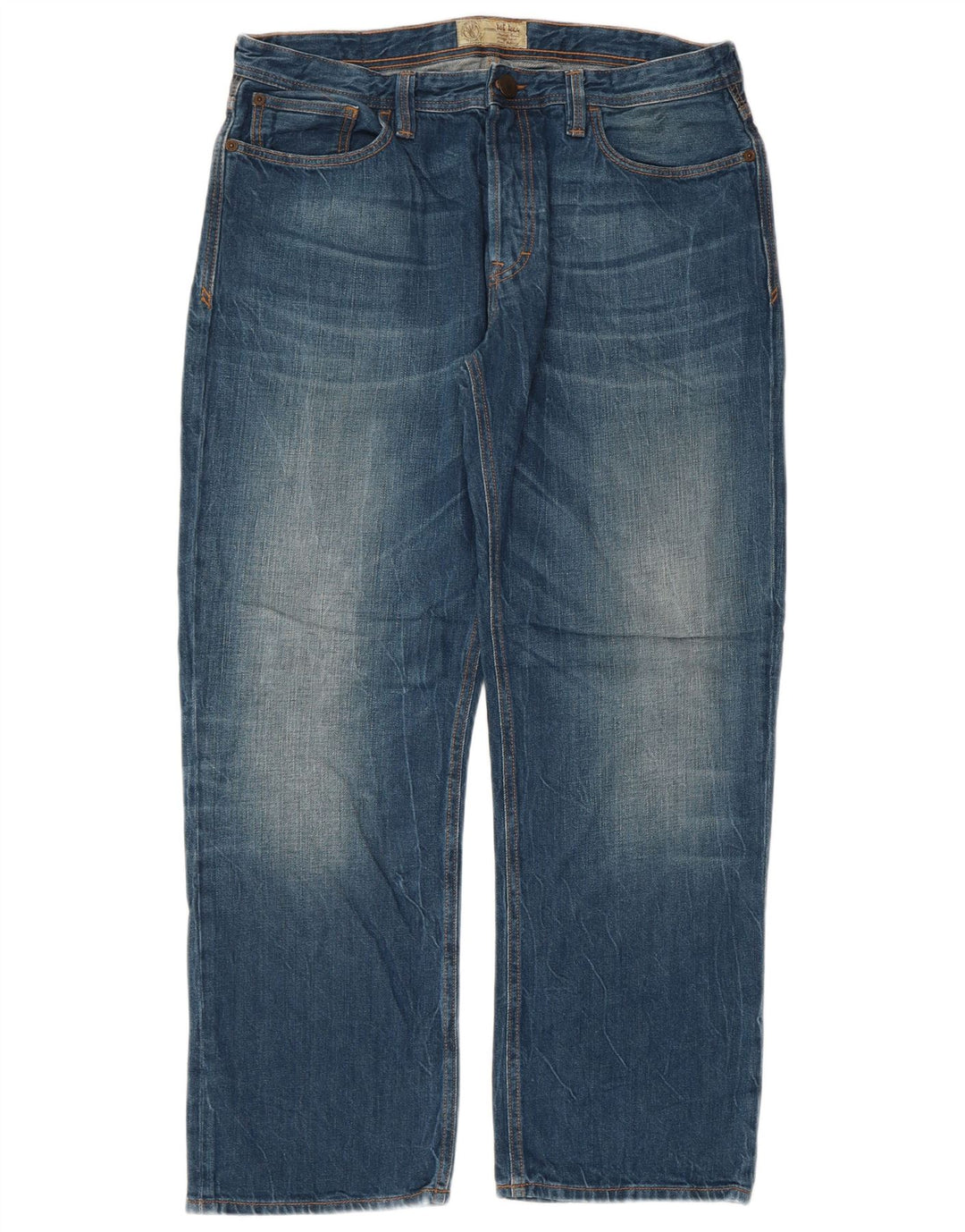 FAT FACE Mens Straight Jeans W34 L28 Blue Cotton