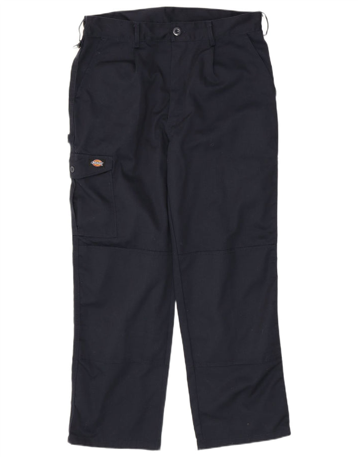 Pantaloni cargo dritti da uomo Dickies W34 L29 poliestere blu navy