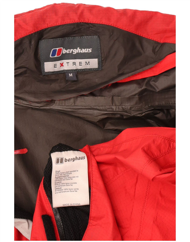 Giacca antipioggia da uomo con cappuccio Berghaus UK 38 nylon rosso medio