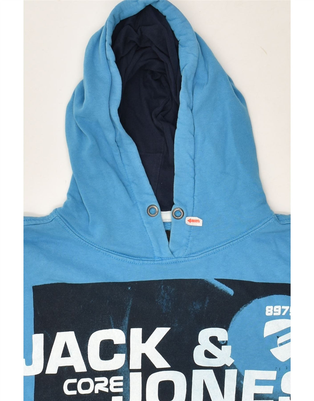 JACK & JONES Mens Graphic Hoodie Jumper Large Blue | Vintage Jack & Jones | Thrift | Second-Hand Jack & Jones | Used Clothing | Messina Hembry 