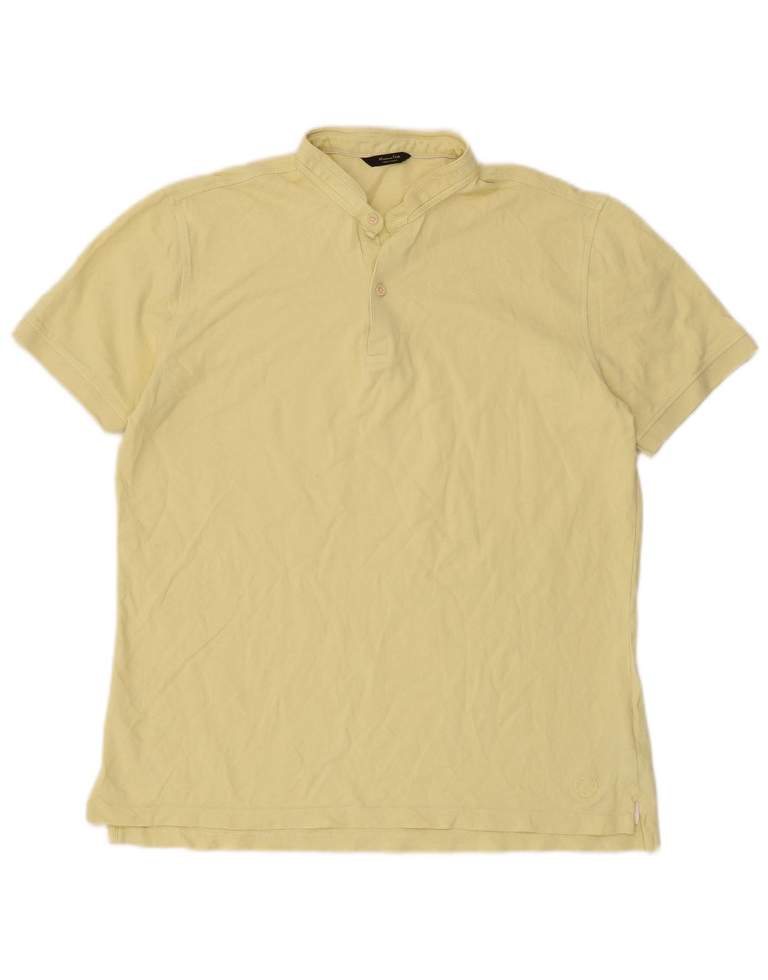 Polo Uomo MASSIMO DUTTI Large in Cotone Giallo
