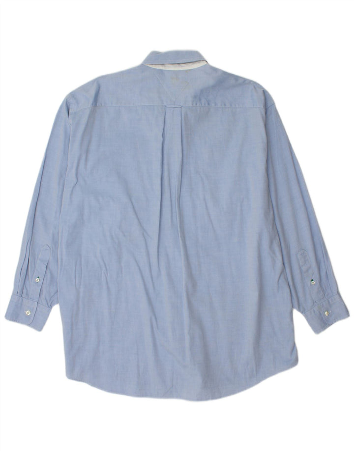 Camicia da uomo Tommy Hilfiger taglia 16 grande cotone blu