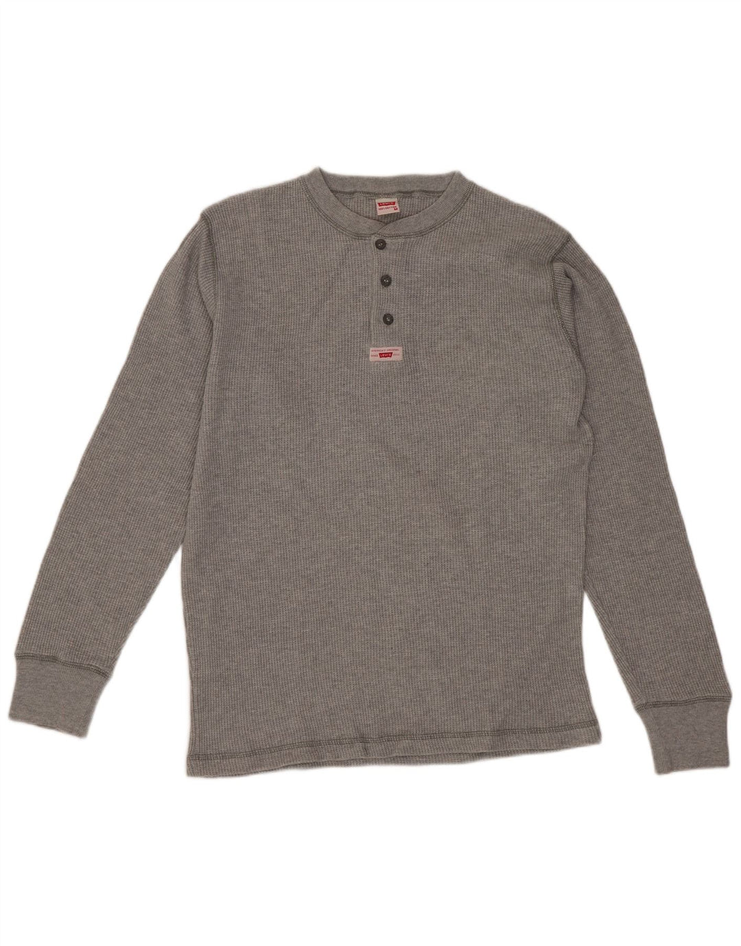 Levi's Maglia da uomo a maniche lunghe in cotone grigio medio