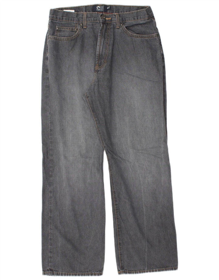 Jeans dritti Marks & Spencer da uomo blu Harbour W32 L29 cotone grigio
