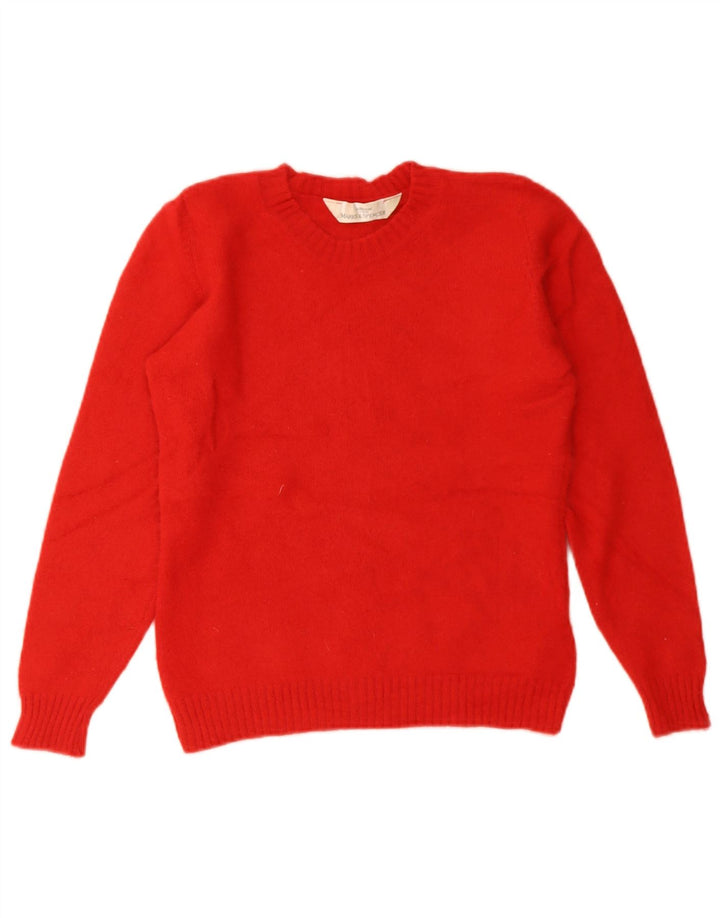 Maglione maglione girocollo corto da donna Marks & Spencer UK 8 piccolo rosso