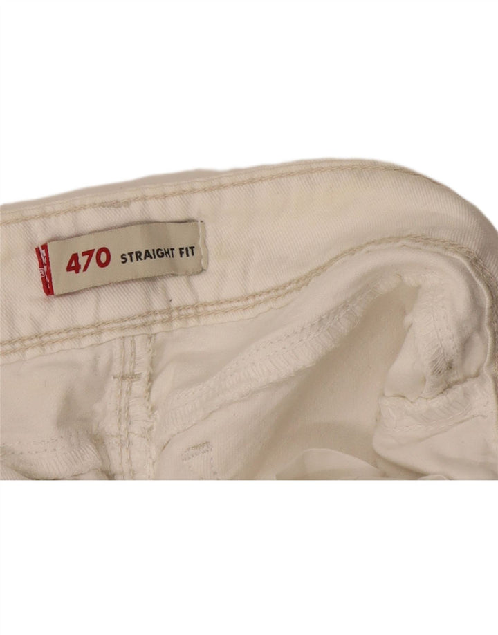 Jeans dritti a vita bassa Levi's 470 da donna W32 L32 bianco sporco