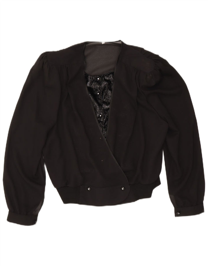 Top Bolero doppiopetto vintage da donna IT 50 XL Nero
