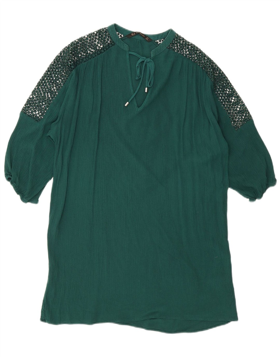 Abito a trapezio da donna Zara UK 14 viscosa verde medio