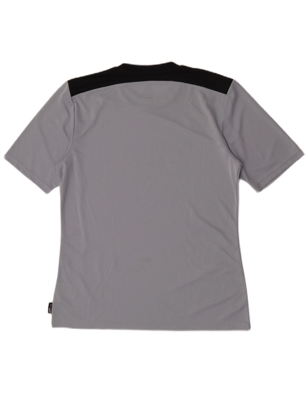 T-shirt grafica Adidas da uomo Climalite Top in poliestere color block grigio medio