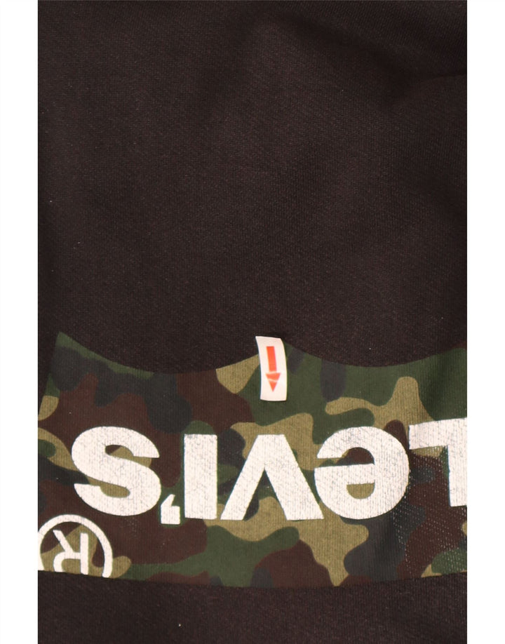 Maglione con cappuccio grafico da uomo Levi's in cotone nero medio