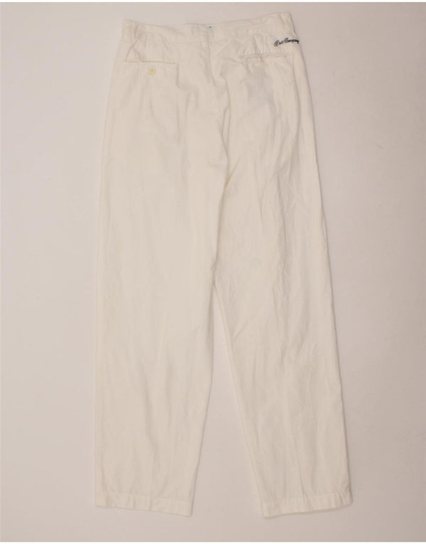 BEST COMPANY Pantaloni chino da uomo con pegging W32 L32 bianchi