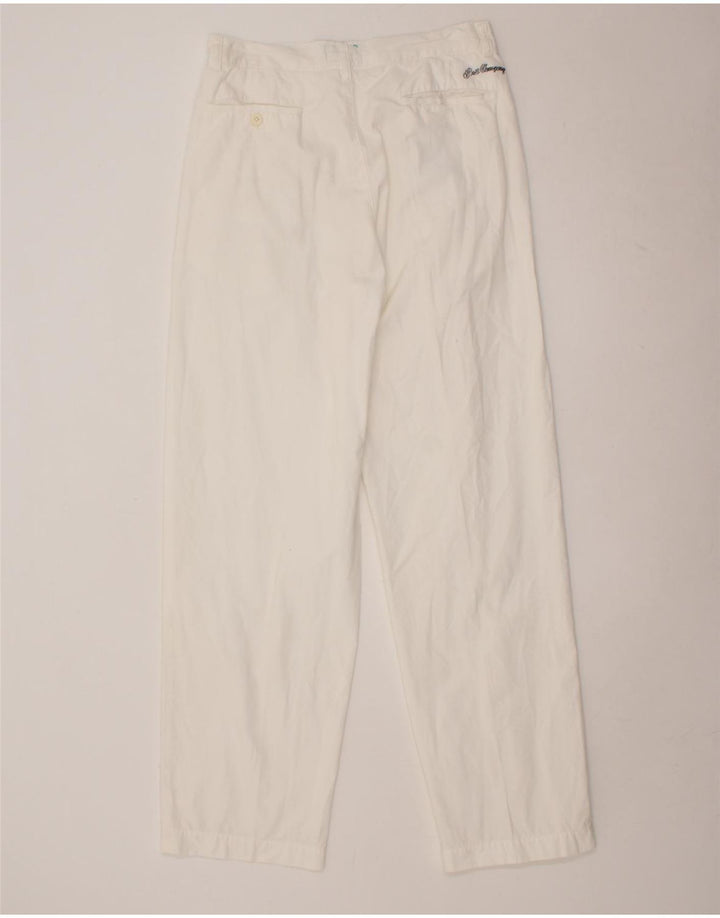 BEST COMPANY Pantaloni chino da uomo con pegging W32 L32 bianchi