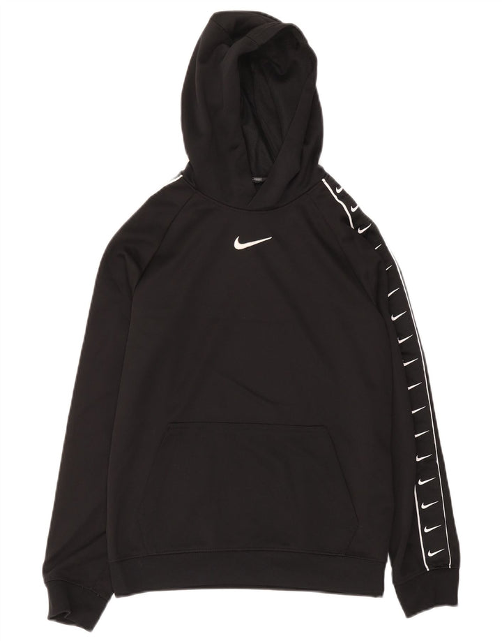 Felpa con cappuccio grafica Nike da ragazzo, 12-13 anni, grande, in poliestere nero