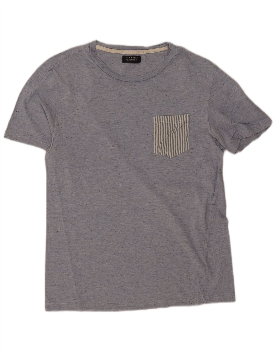 T-shirt Zara da uomo Top piccola blu screziata
