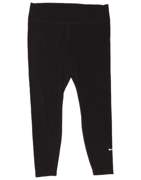 Leggings Nike Dri Fit Crop da donna UK 18 XL poliestere nero
