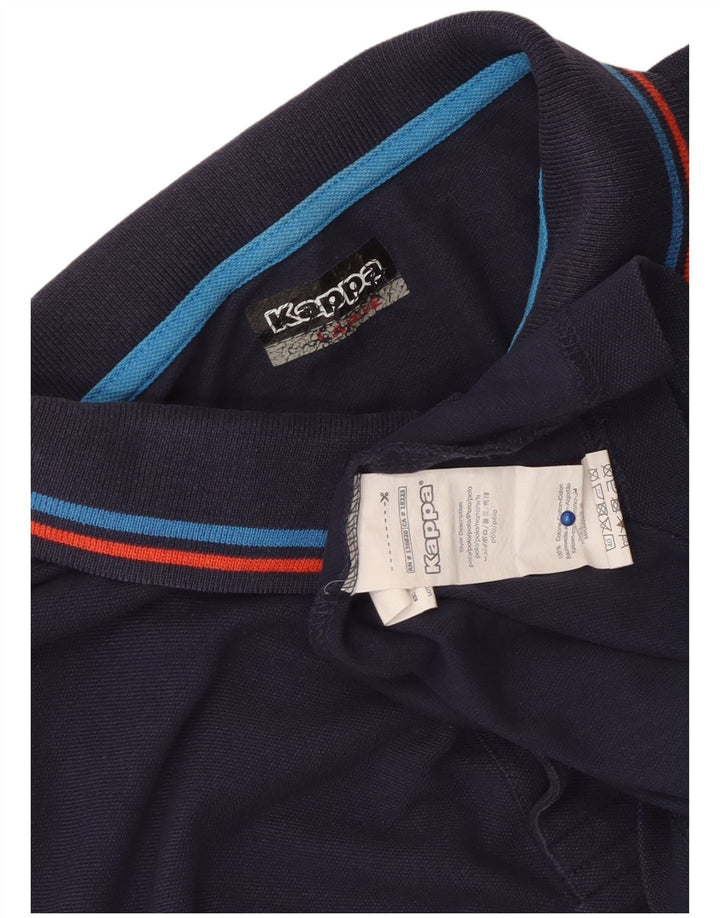 Polo Kappa Uomo Large Blu Navy in cotone