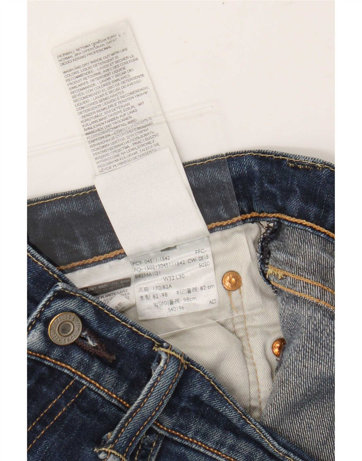 Jeans slim invecchiati da uomo Levi's W32 L27 cotone blu