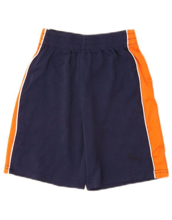 Puma Womens Sport Shorts US 6 Medium  Navy Blue Colourblock Polyester