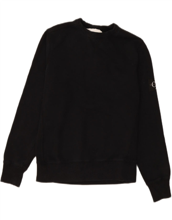 Felpa da uomo Calvin Klein Jumper XS in cotone nero