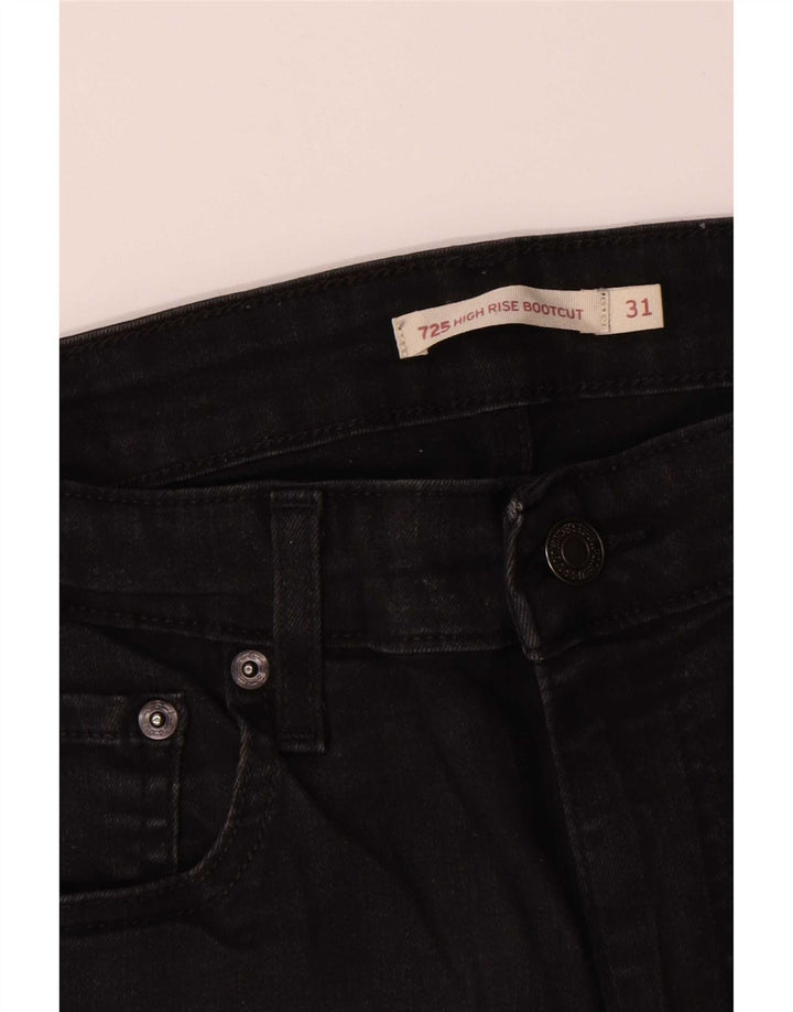 Jeans Levi's da donna 725 bootcut a vita alta W31 L30 cotone nero