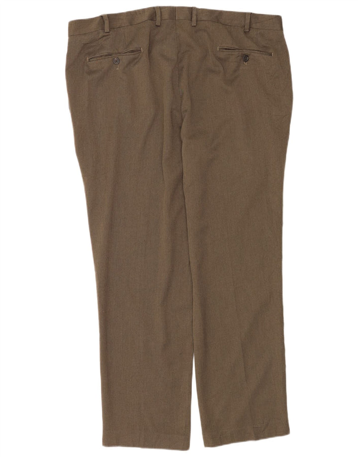 Pantaloni da abito dritti da uomo Ralph Lauren W40 L30 poliestere grigio