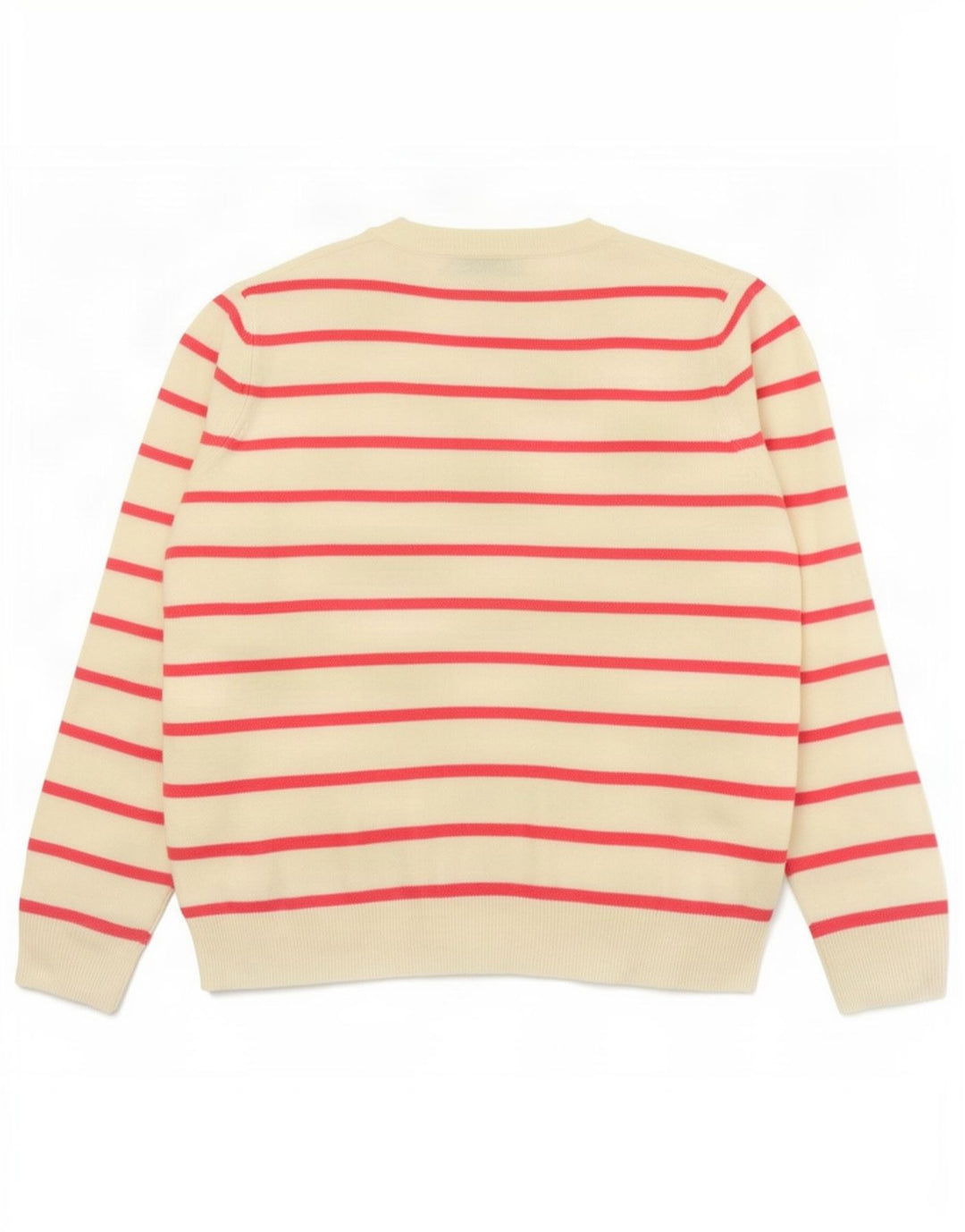 Maglione da donna con scollo a V Marks & Spencer UK 14 a righe rosa medio