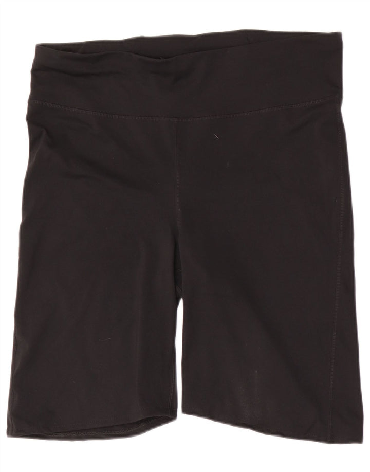 MARKS & SPENCER Pantaloncini Sportivi da Donna Taglio Regolare UK 16 Large Nero