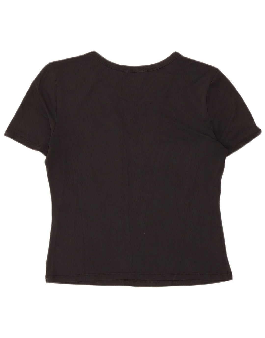 T-shirt corta da donna Zara UK 12 media nera modal