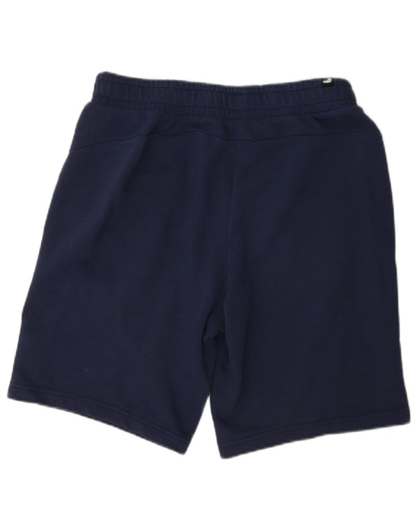 Pantaloncini sportivi grafici da uomo Puma medi in cotone blu navy