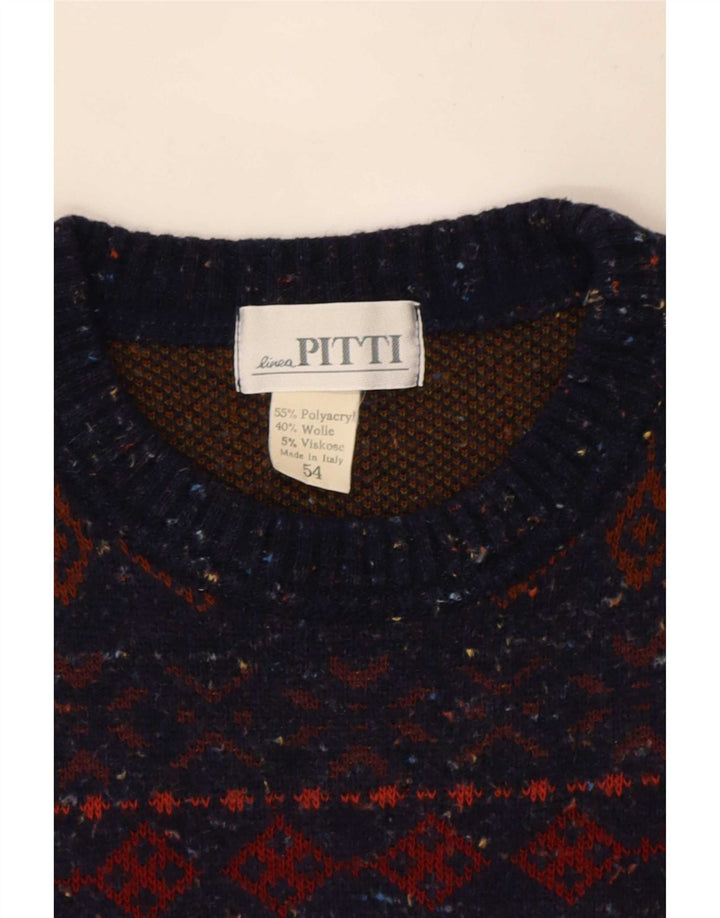 Maglione maglione girocollo da uomo Pitti IT 54 XL Fair Isle multicolore