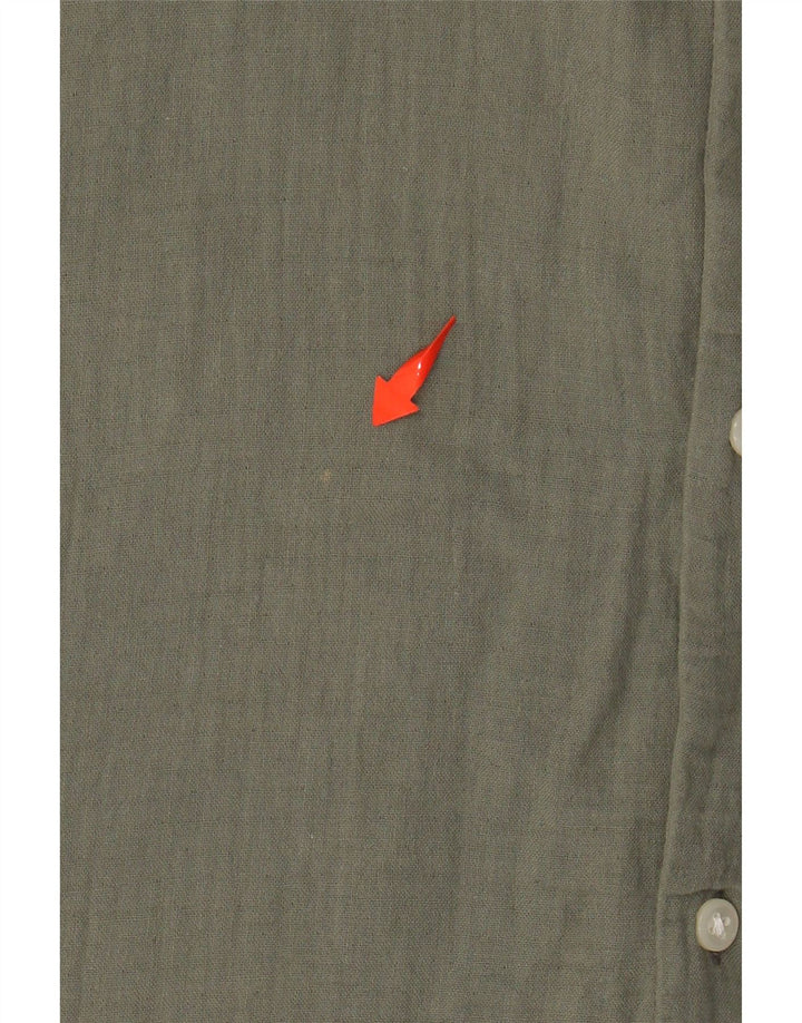 JACK & JONES Camicia a maniche corte da uomo grande in cotone kaki