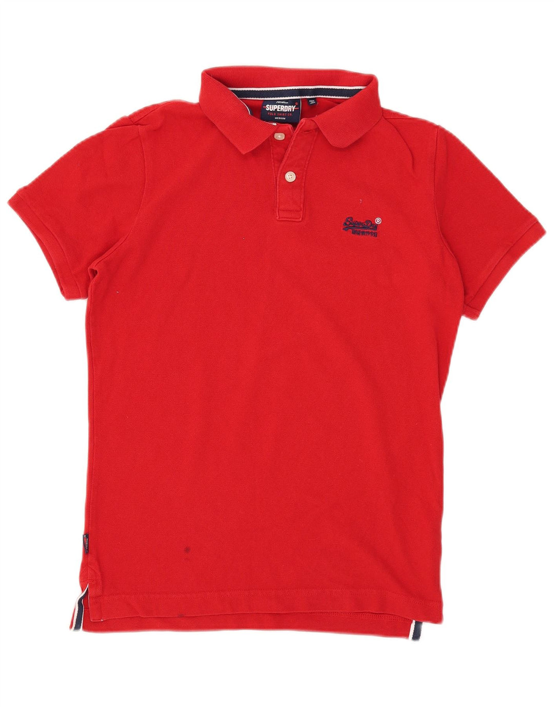 Polo da uomo Superdry in cotone rosso medio
