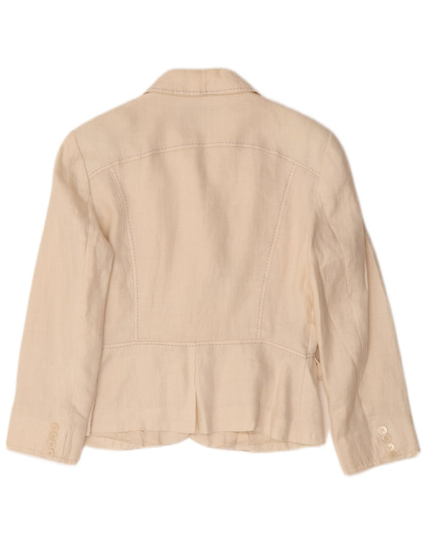 Giacca blazer a 2 bottoni da donna Zara EU 44 XL acetato bianco sporco