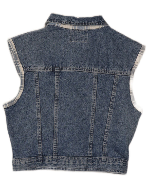 Gilet in denim corto da donna Squaw UK 12 Cotone blu medio
