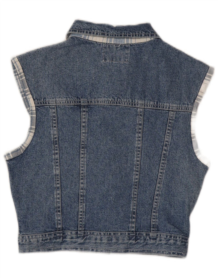 Gilet in denim corto da donna Squaw UK 12 Cotone blu medio