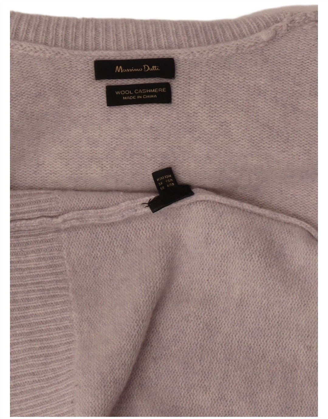 Massimo Dutti Maglione maglione oversize da donna con collo alto UK 6 XS Lana grigia