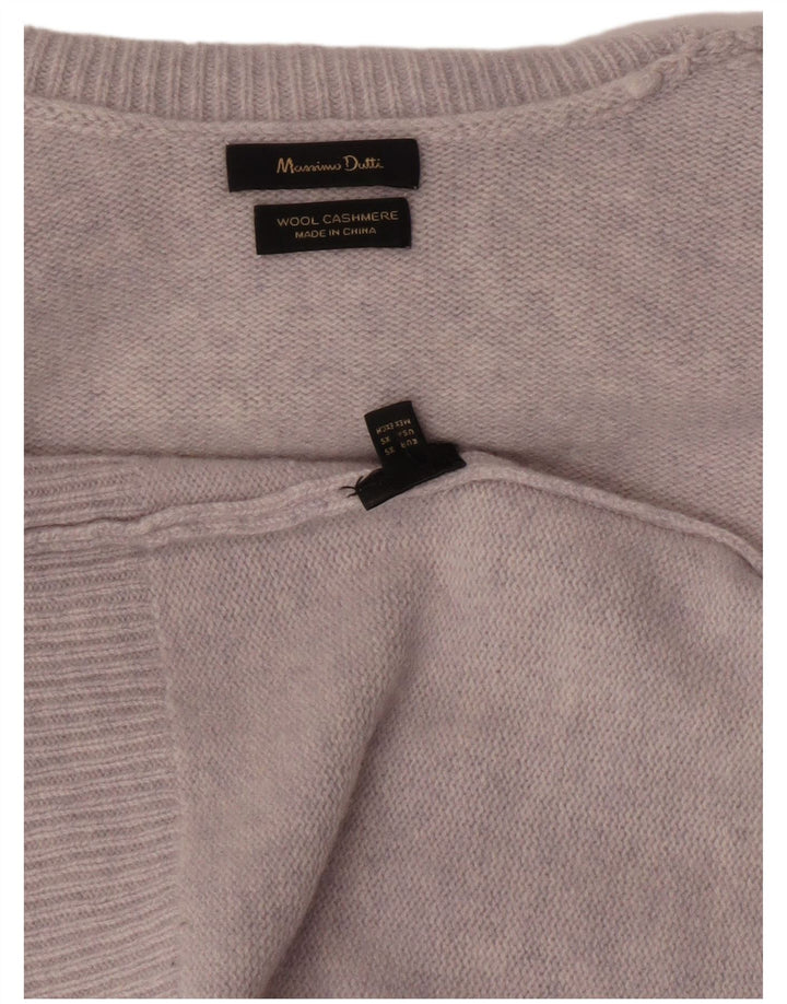 Massimo Dutti Maglione maglione oversize da donna con collo alto UK 6 XS Lana grigia