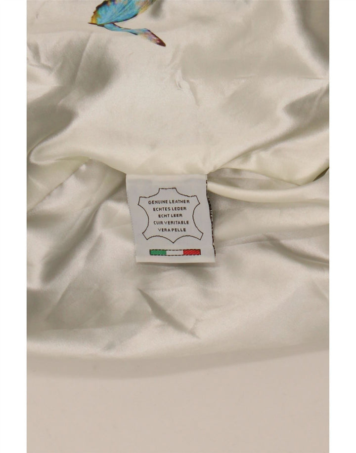 Bomber da donna in pelle scamosciata Emanuele Curci IT 44 Grigio medio Colourblock