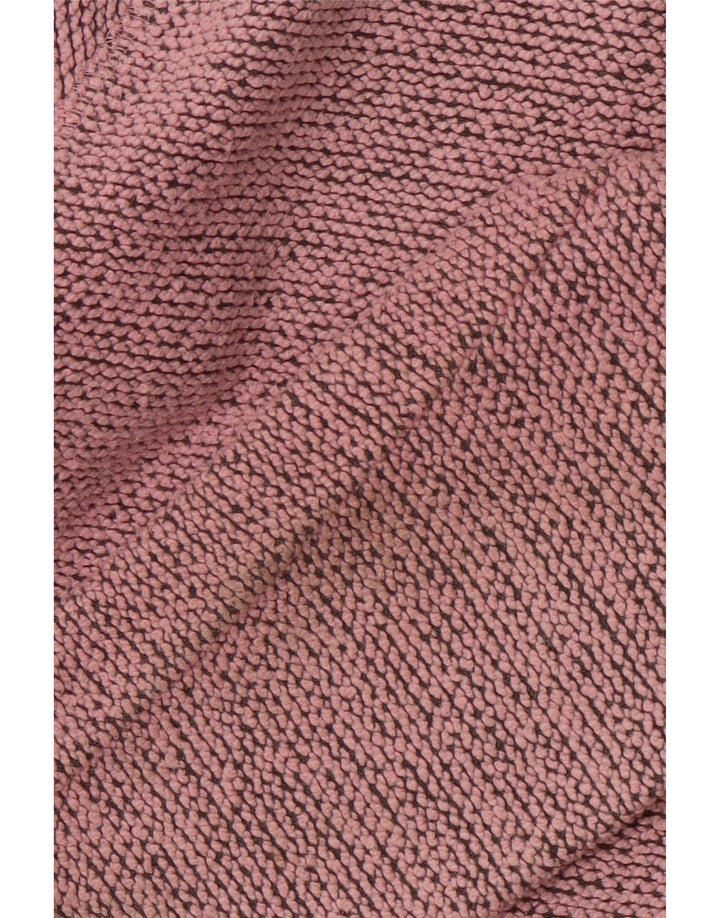 WEIRD FISH Felpa da donna con collo con zip Maglione UK 16 Grande cotone rosa