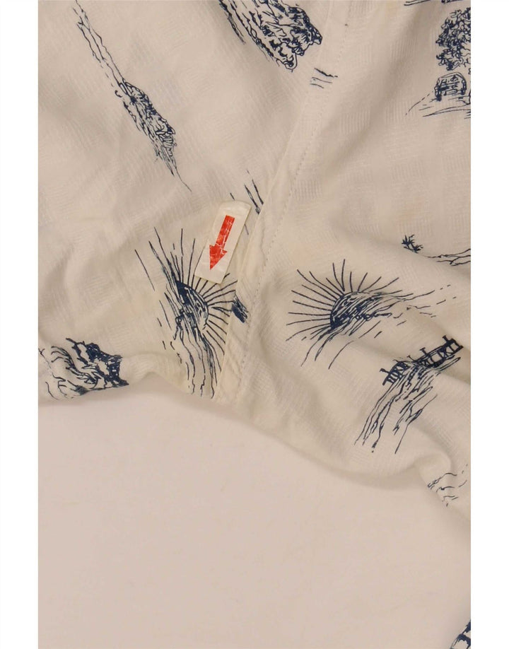 Camicia Lee da uomo con vestibilità regolare, motivo astratto, grande cotone bianco