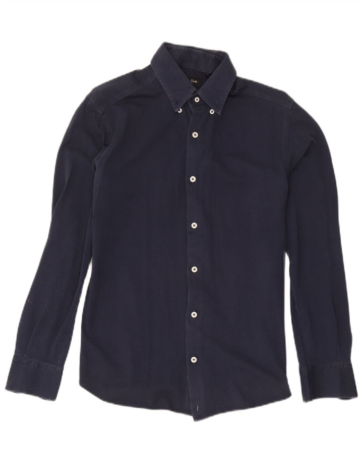 Camicia da uomo Massimo Dutti blu navy medio