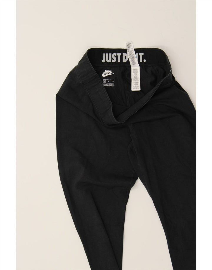NIKE Womens Graphic Leggings UK 8 Small  Black Polyester Vintage Nike and Second-Hand Nike from Messina Hembry 