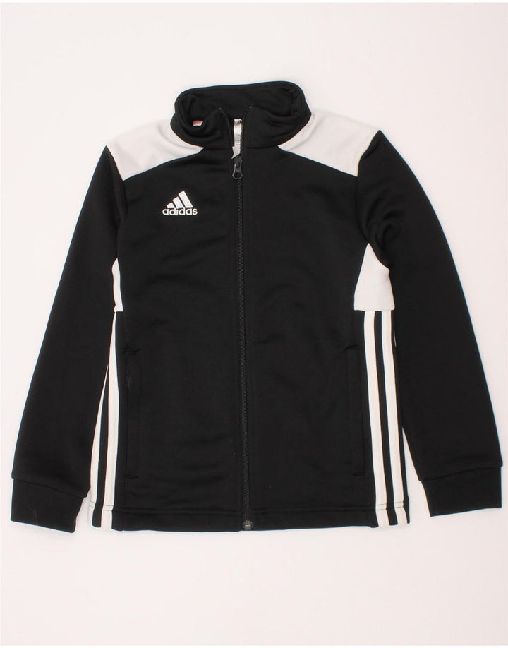 Giacca da tuta da ragazzo Adidas 7-8 anni in poliestere color block nero