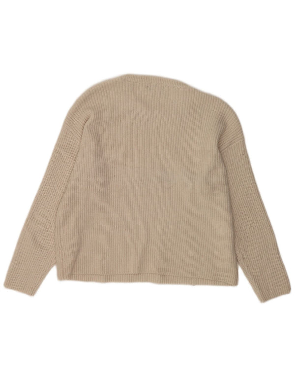 Maglione maglione girocollo da donna Marks & Spencer UK 16 grande bianco sporco